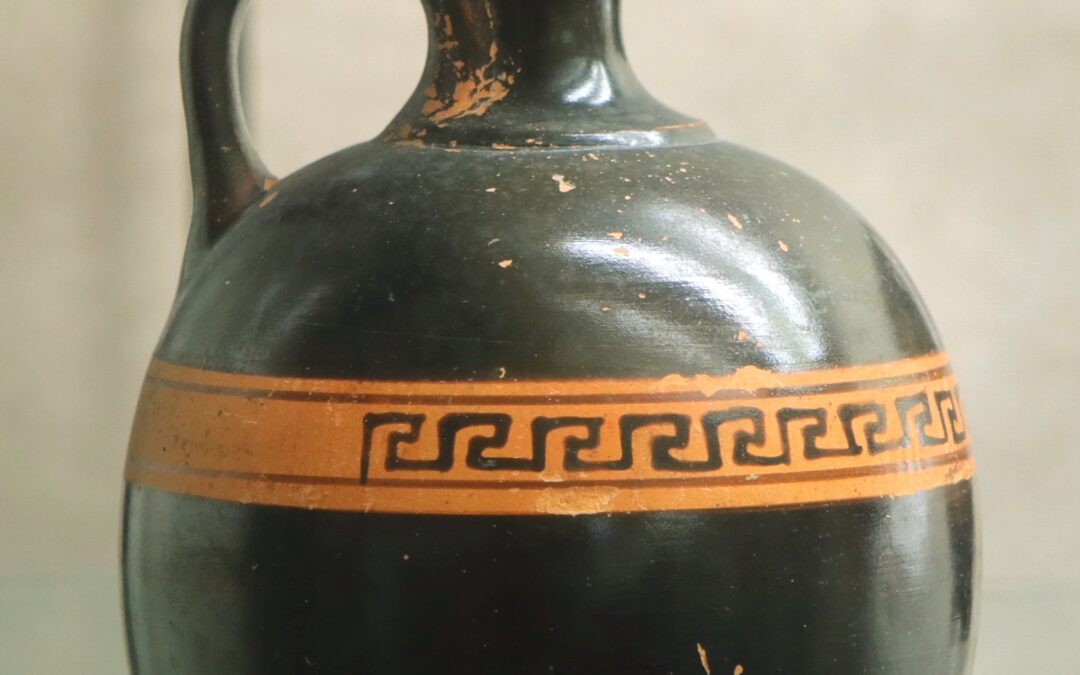 Lekythos con fascia decorata a meandro