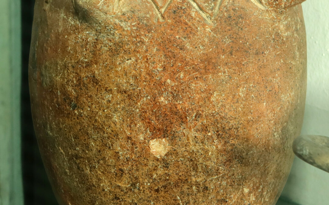 Olla di impasto con bugne sulla spalla